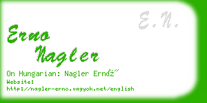 erno nagler business card